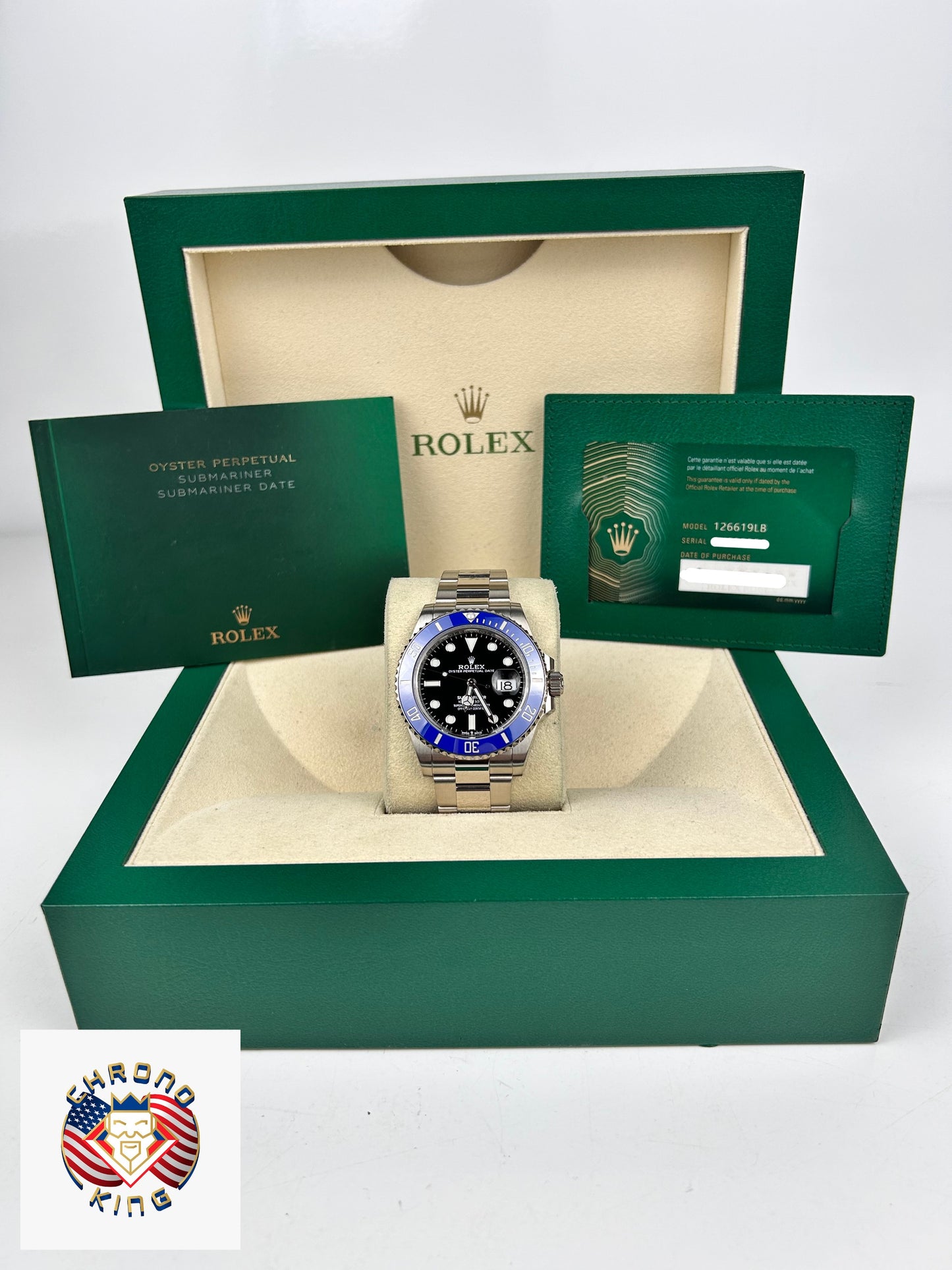 Rolex Submariner - Black Dial Blue Bezel - 2022 - 126619LB -  White Gold