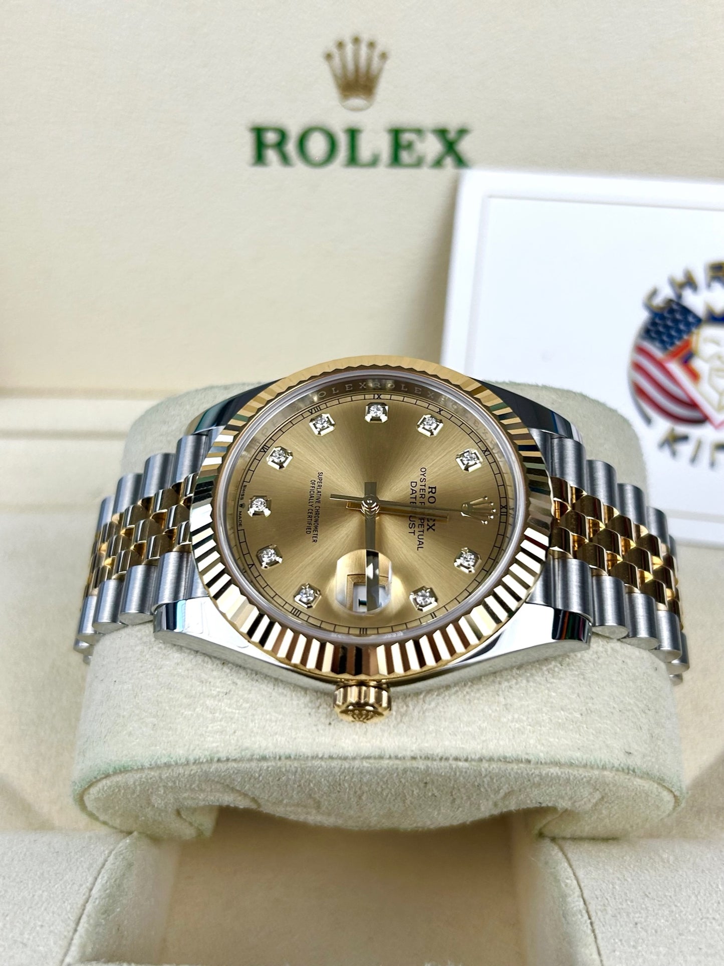 Rolex Datejust 41 - 126333 Champagne Diamond Dial - 2020