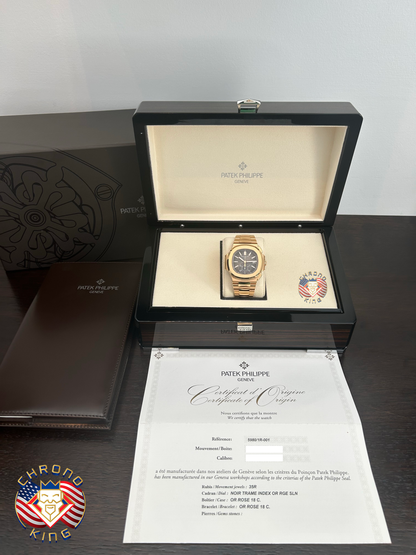 Patek Philippe Nautilus - 5980R - Rose Gold - 2018 - Brown Dial